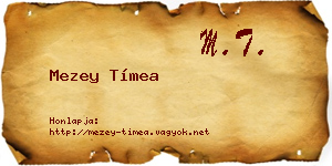 Mezey Tímea névjegykártya