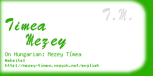 timea mezey business card